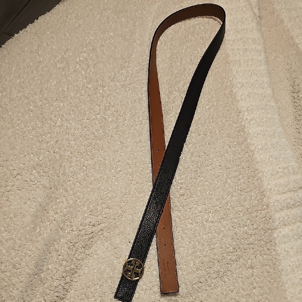 Tory Burch Black and Brown Leather Belts